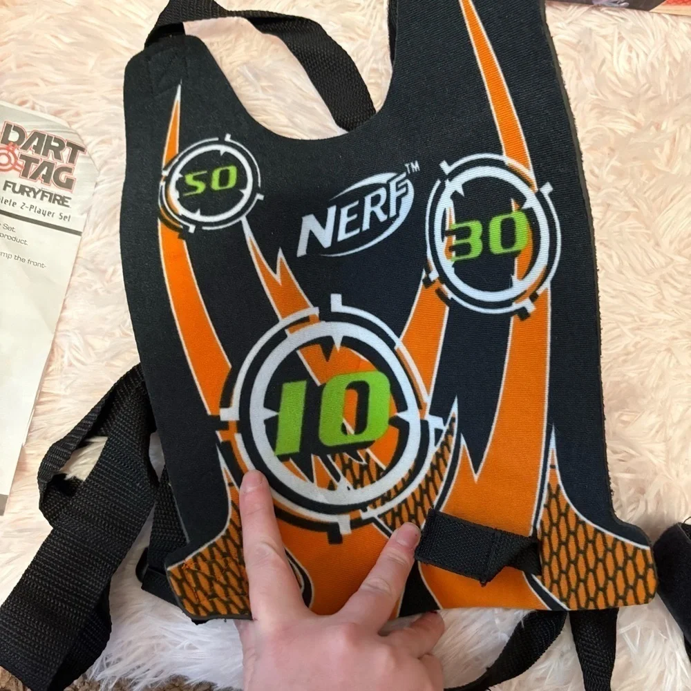 NERF Dart Tag Furyfire Blaster Set Goggles Foam Darts